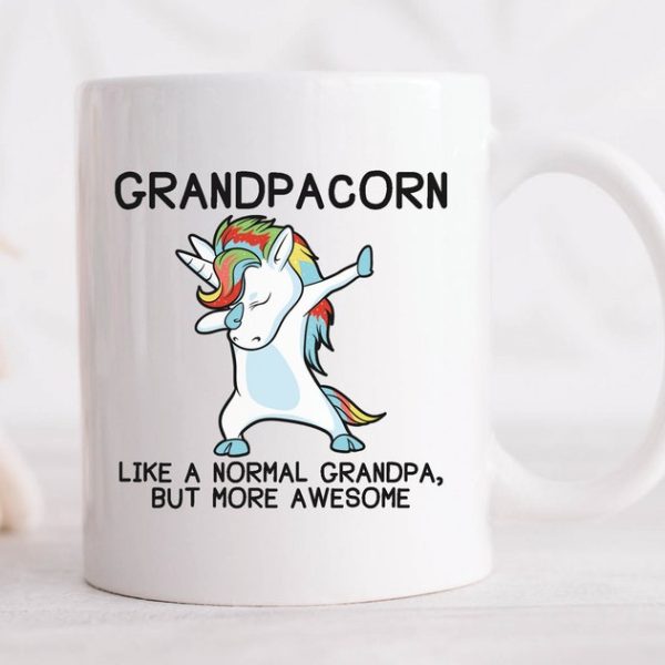 Büyükbaba Unicorn Kahve Kupa, İngilizce Dede Doğum Günü hediyesi, Dede için hediye