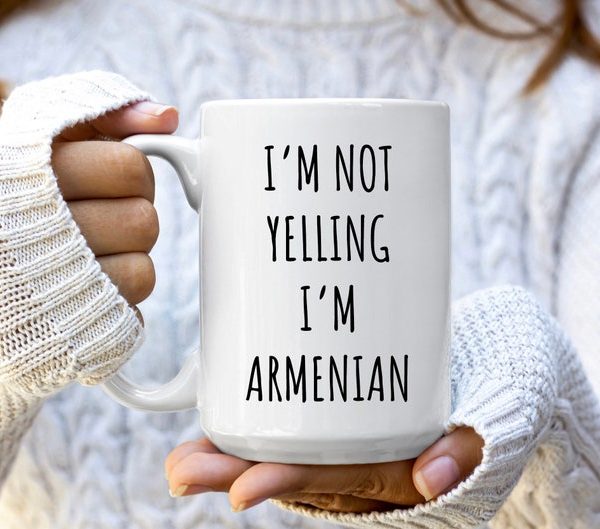 Ben Ermeniyim Kupa - Ermeni Kahve Kupa - İngilizce ermeni kupa bardak
