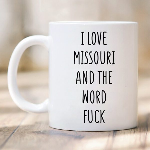Missouri'yi Seviyorum Ve Kelime Kupa - Missouri Kupa - Missouri Hediyesi - ingilizce kupa bardağı