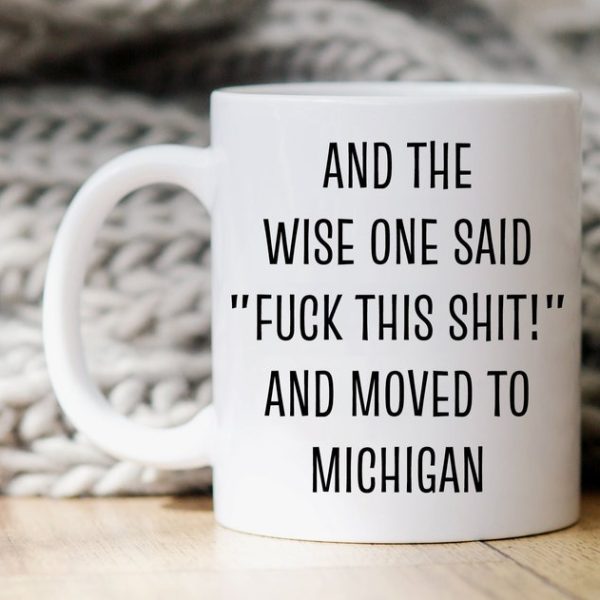 Michigan'a Taşınma Hediyesi, Michigan'a Taşınma Kahve Kupa, ingilizce Taşınma kupa bardak