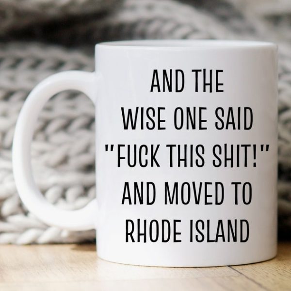 Rhode Island'a Taşınma Hediyesi, Rhode Island'a Taşınma Kahve Kupa, Taşınma-ingilizce kupa bardak