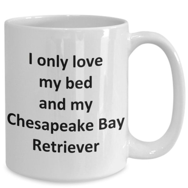 Komik Chesapeake Bay Retriever Kupa - Love My Bed ve Chesapeake Bay Retrie - İngilizce Kupa