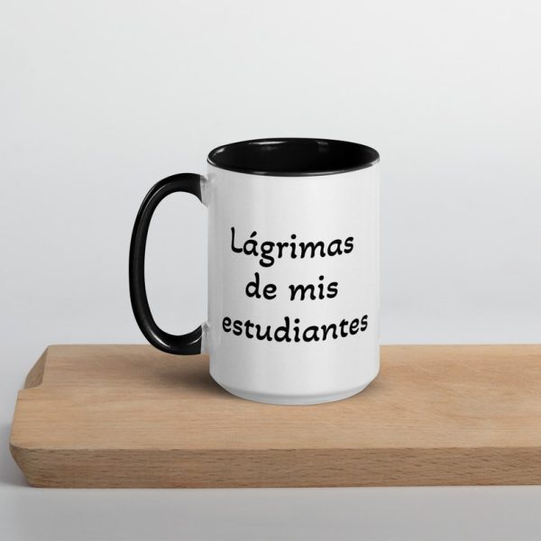 Lágrimas de mis estudiantes - İçi Renkli Kupa - İngilizce Kahve Kupa